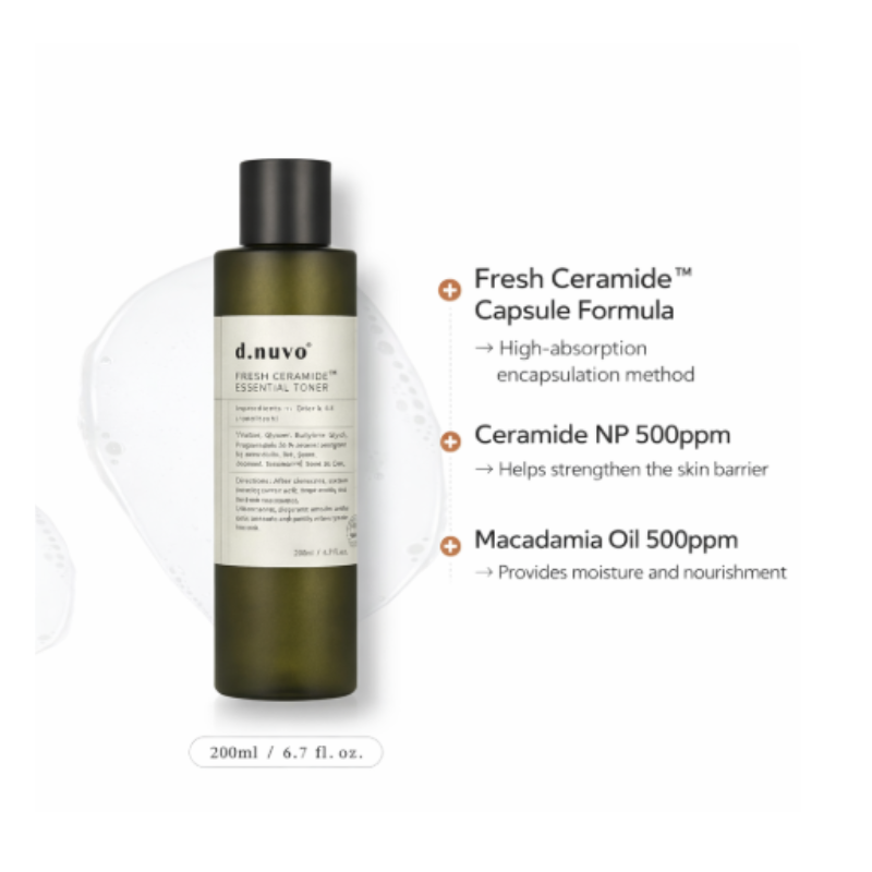 D.Nuvo Fresh Ceramided Essential Toner 200ml