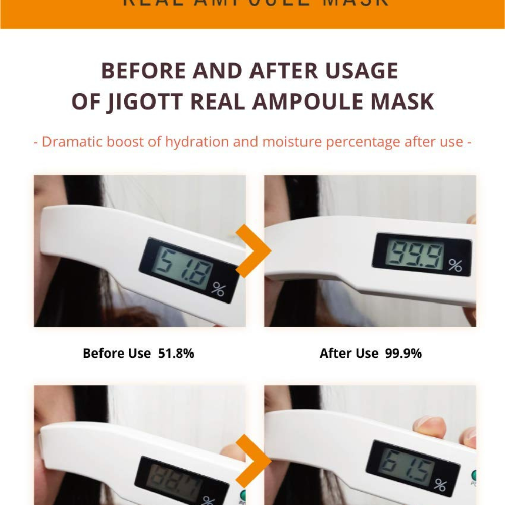 JIGOTT REAL AMPOULE MASK HYALURONIC ACID